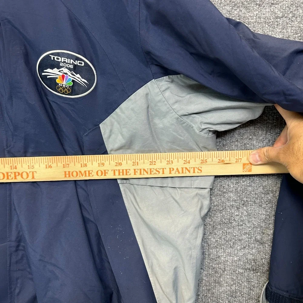 Vintage Nike Torino 2006 Winter Olympics NBC Jacket Mens Blue Waterproof - XL